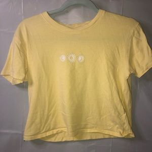 yellow basic hollister tee xs